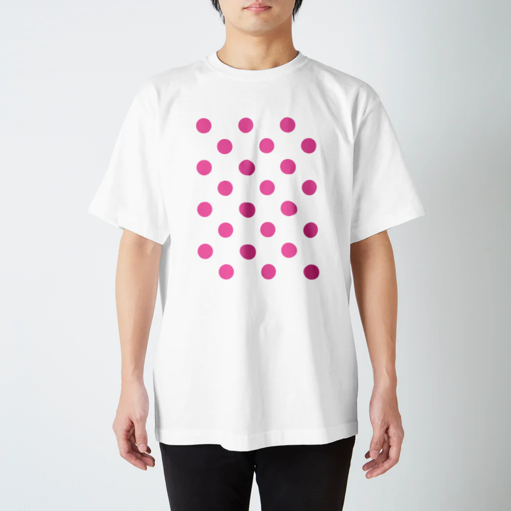 THEFUKURIのPolka dot pink スタンダードTシャツ