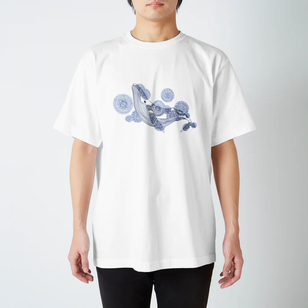 zoookaの花クジラ Regular Fit T-Shirt