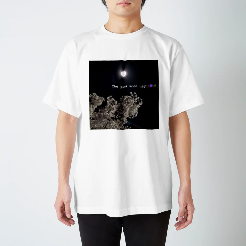 monacoのThe pink moon night Regular Fit T-Shirt