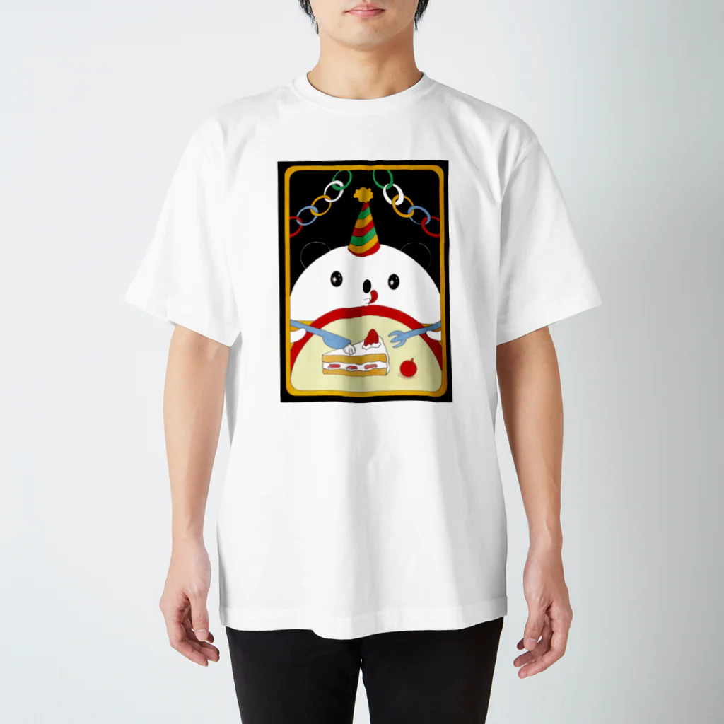 あごぱん商店のお誕生日のパンダさん Regular Fit T-Shirt