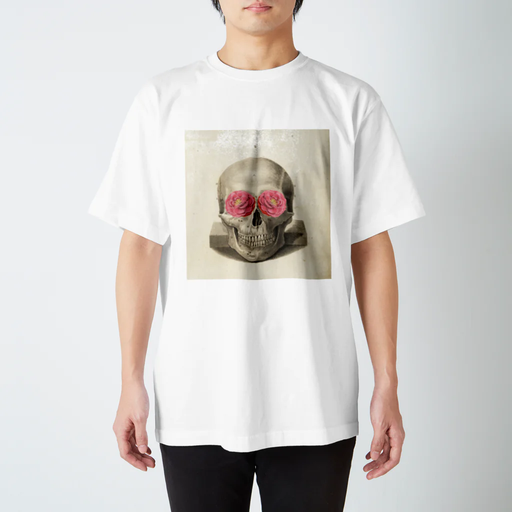 J. Jeffery Print Galleryの椿とスカル スタンダードTシャツ