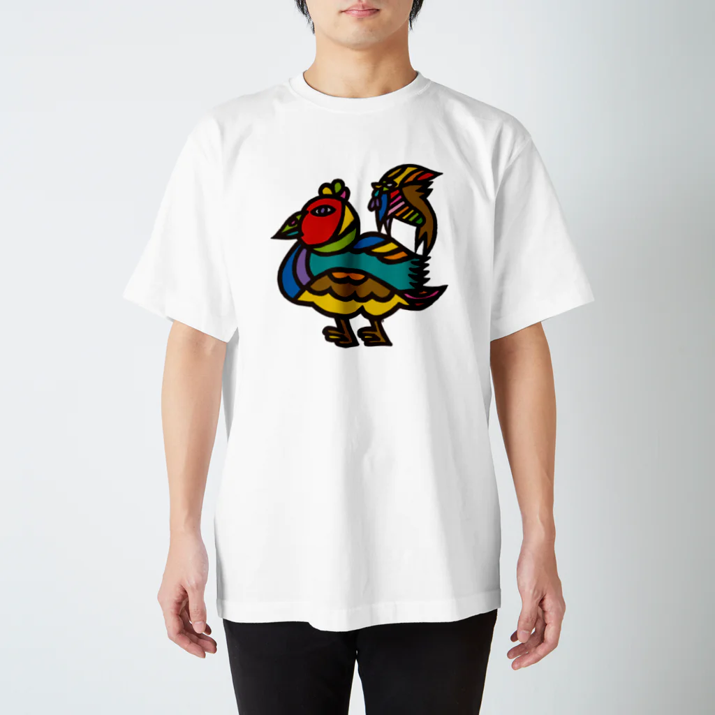 フクハラアキコの鳥とケモノ Regular Fit T-Shirt