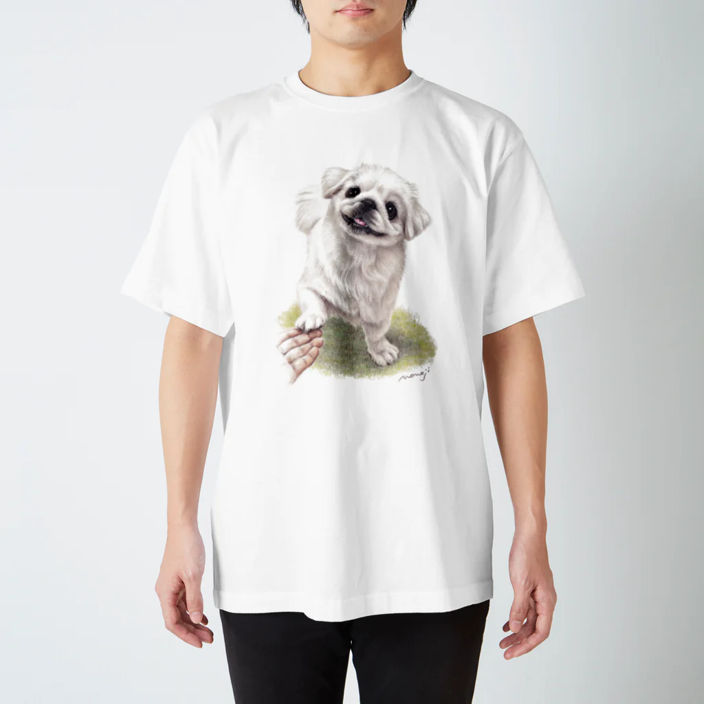 Momojiの犬画のペキニーズ1 スタンダードTシャツ