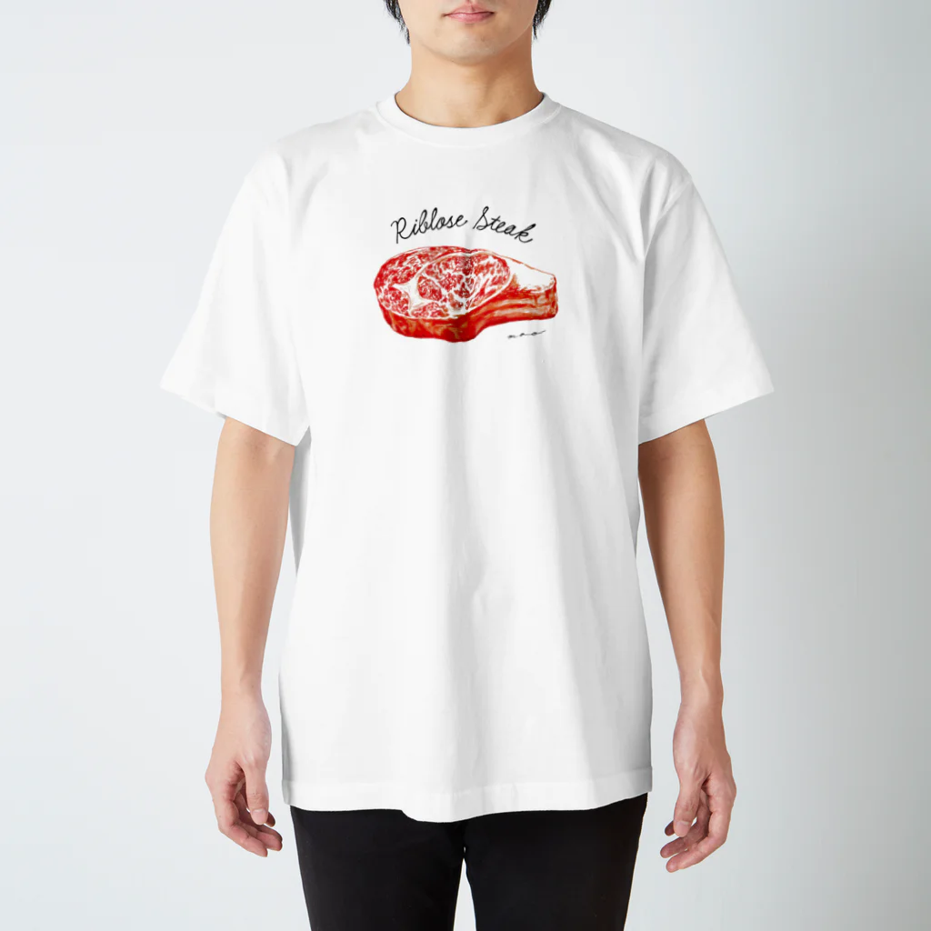 MAO NISHIDAのRIBLOSE STEAK スタンダードTシャツ