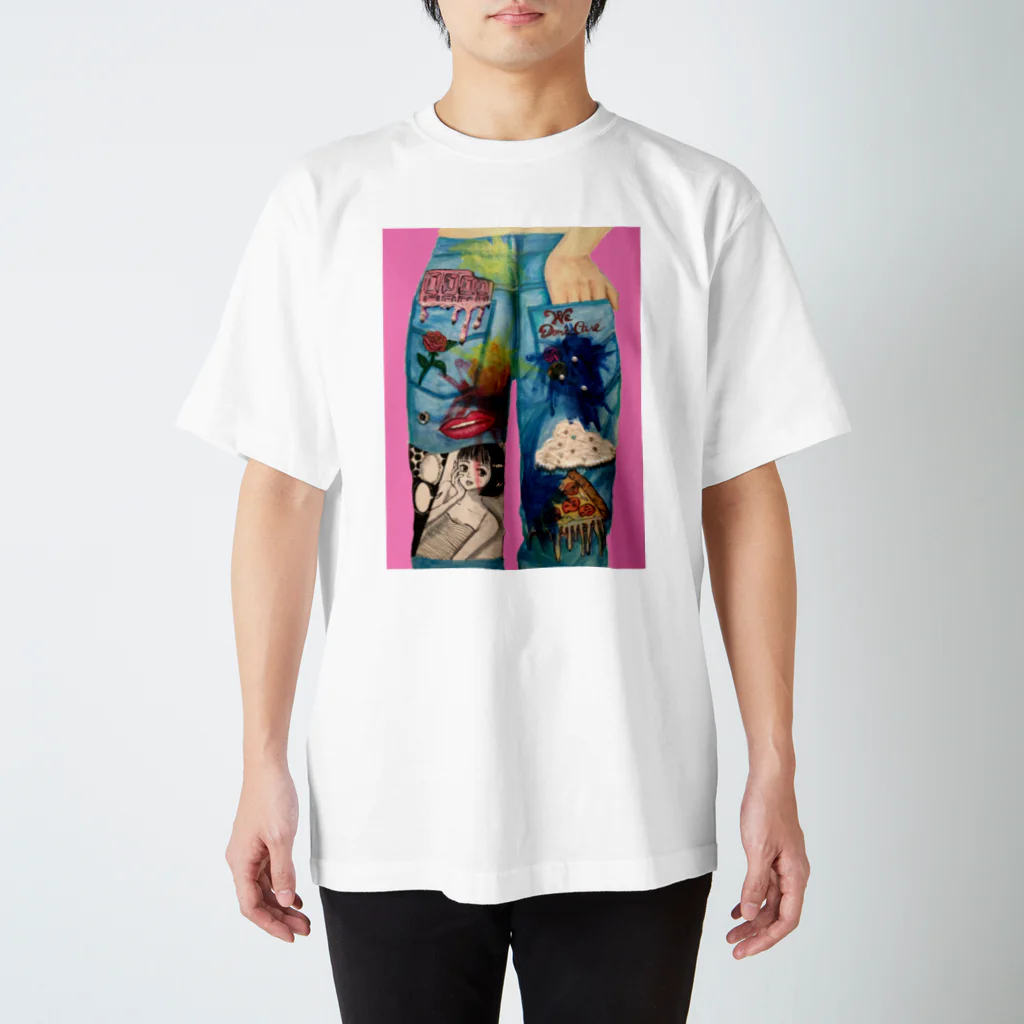 Rの80’sジーンズイラスト スタンダードTシャツ