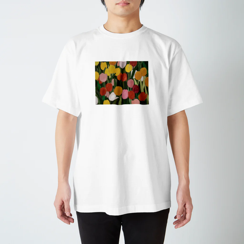 tsuetaniのチューリップの絵 Regular Fit T-Shirt