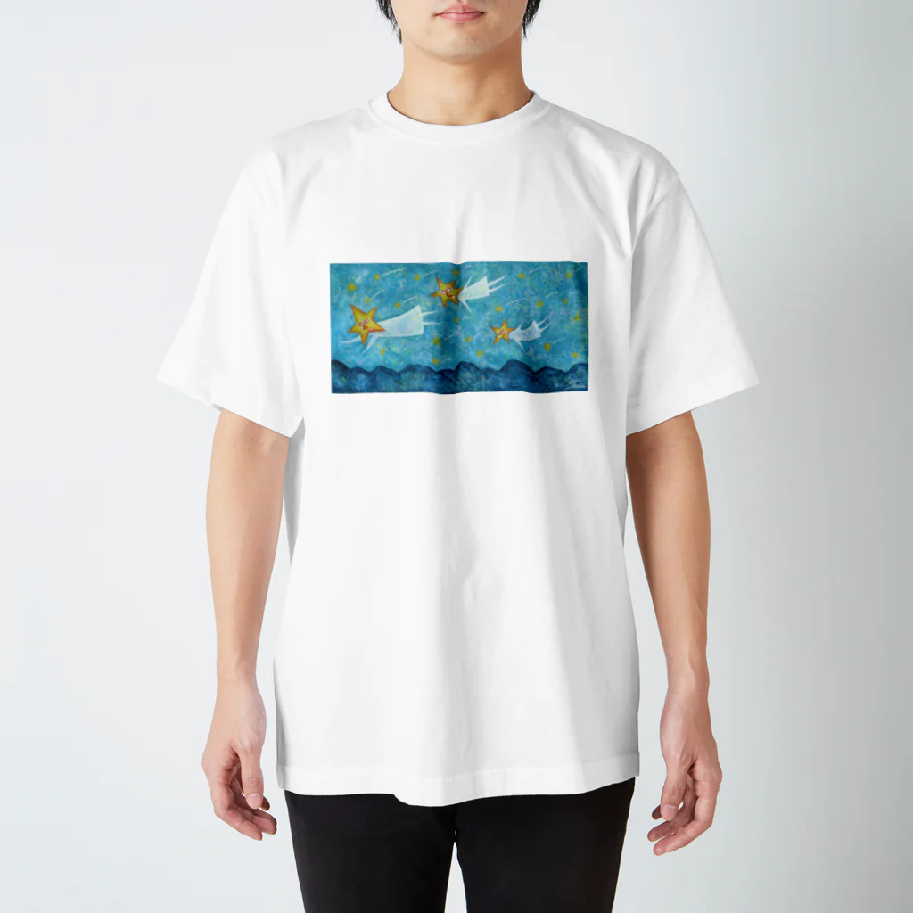 saorishinadaのStarry night Regular Fit T-Shirt