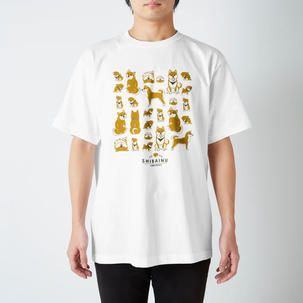 タバタ画房の赤柴たくさん　Ver.1 スタンダードTシャツ