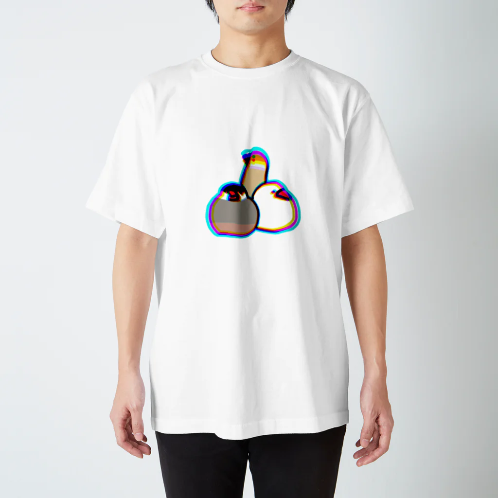 塩こんぶのトリオ文鳥（激しめ） Regular Fit T-Shirt