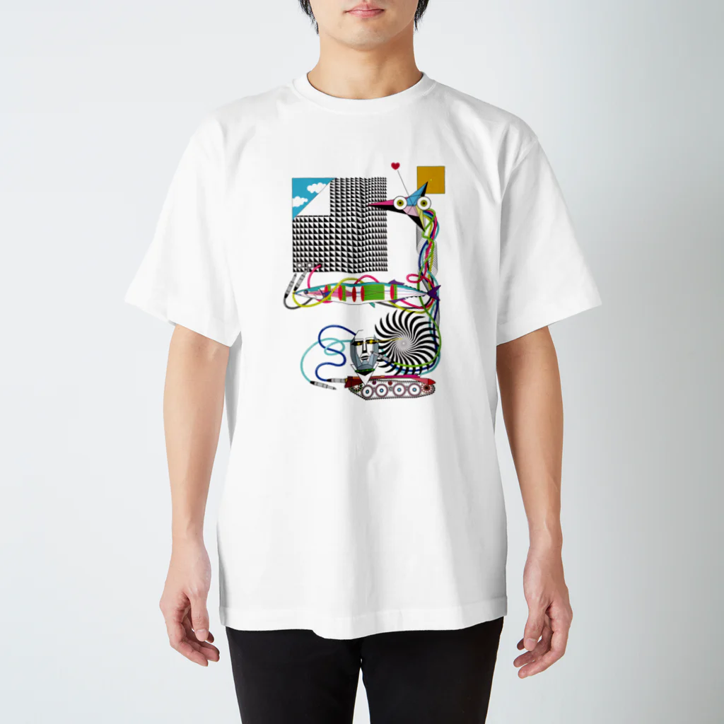 知らないおぢさんのシステムエラーデフォルトAI(白系) スタンダードTシャツ