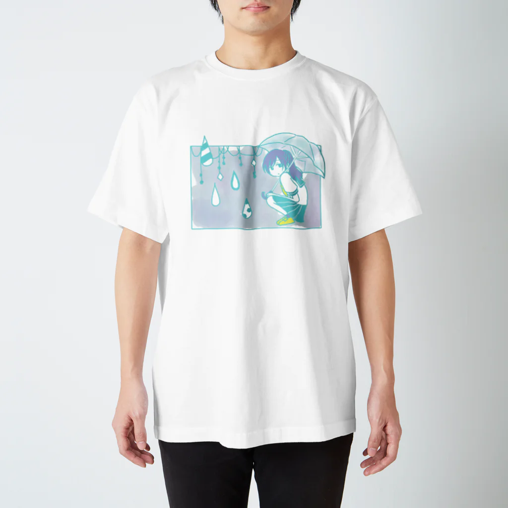 いぬおかの雨の日の女の子 Regular Fit T-Shirt