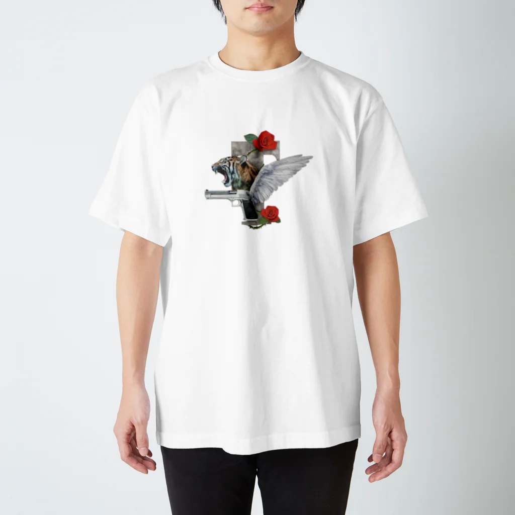 TOBITORA とびとらのGUN & ROSE BIG EMBLEM  Regular Fit T-Shirt