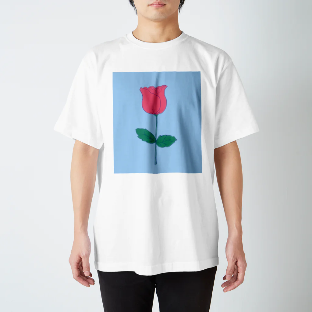 お花屋さんの青空のばら スタンダードTシャツ