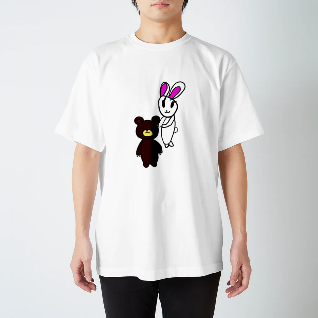 YAG STOREの娘の絵シリーズ～rabbit＆bear～ スタンダードTシャツ