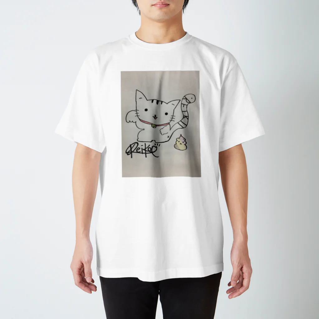 reiko_kimuraの‪×Reik0→1×うんこいこい招きにゃん スタンダードTシャツ