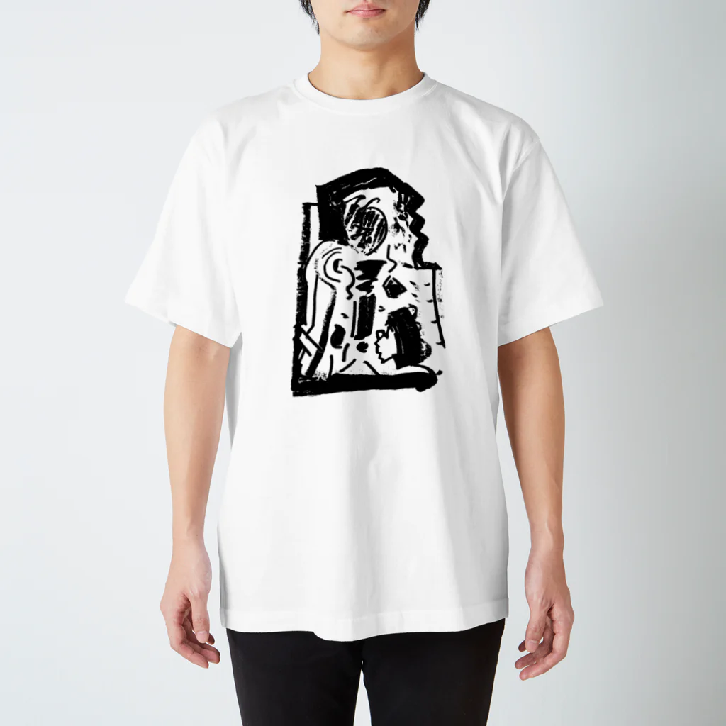 三遊亭小とりの稽古中投影する スタンダードTシャツ