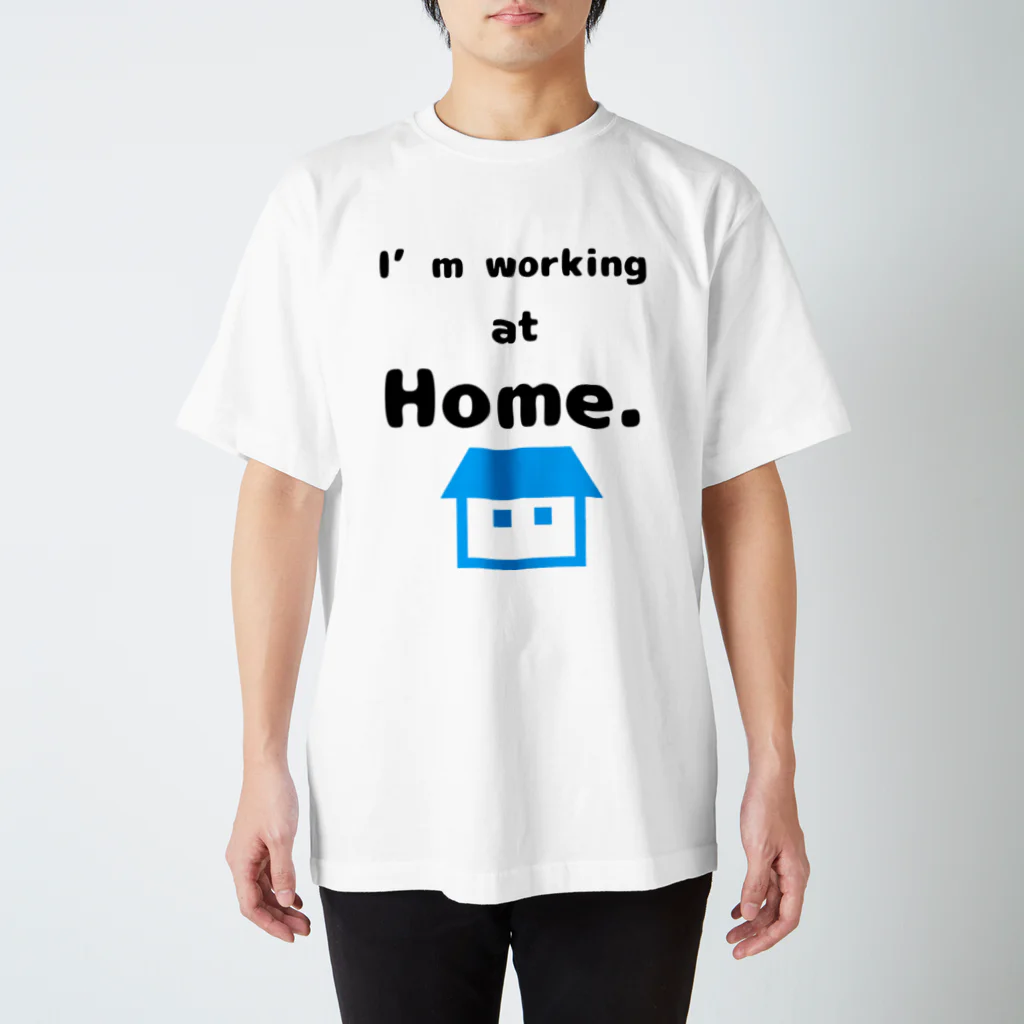 家にいる採用担当の黒子の在宅勤務リモート会議用シャツ スタンダードTシャツ
