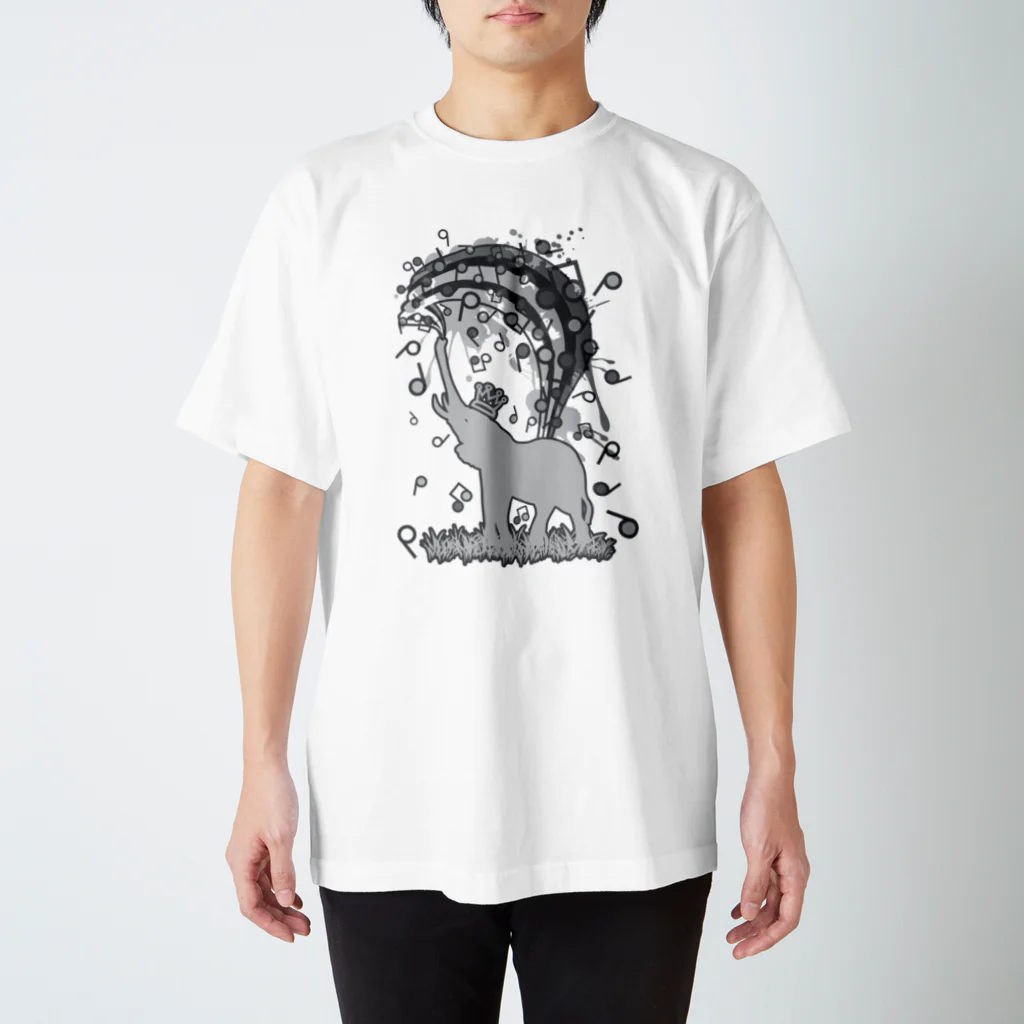 AURA_HYSTERICAのElephant_Bathing スタンダードTシャツ