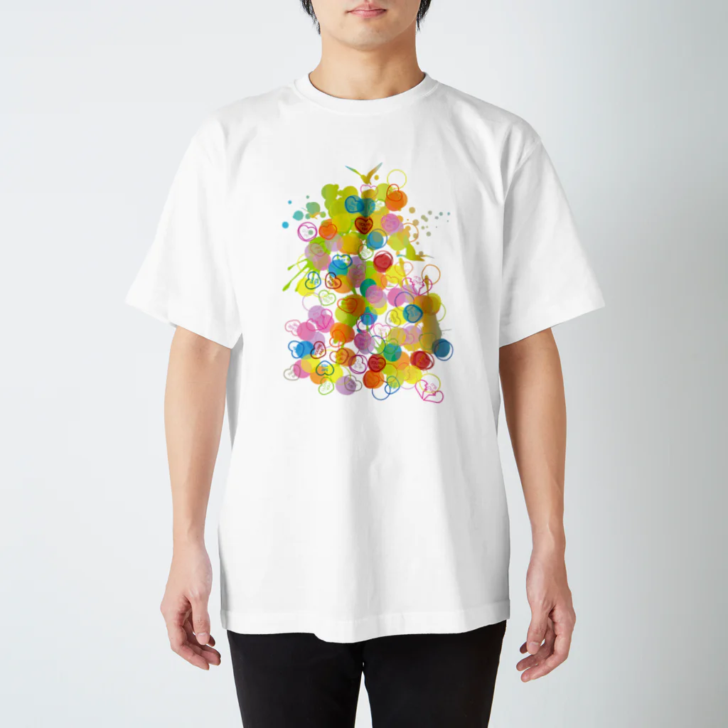 AURA_HYSTERICAのPASTELS_BADGES Regular Fit T-Shirt