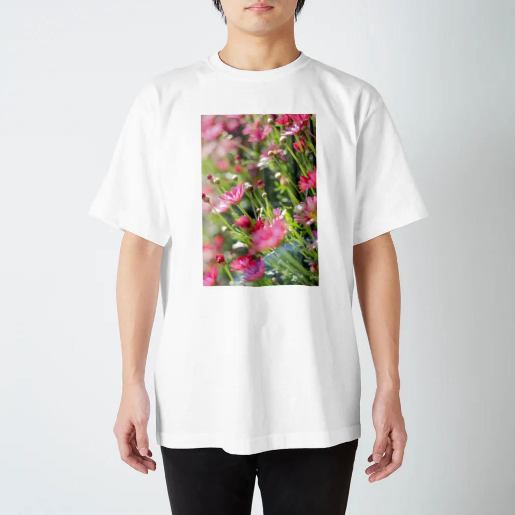 かぴばらのFLOWERS-ぴんく- Regular Fit T-Shirt