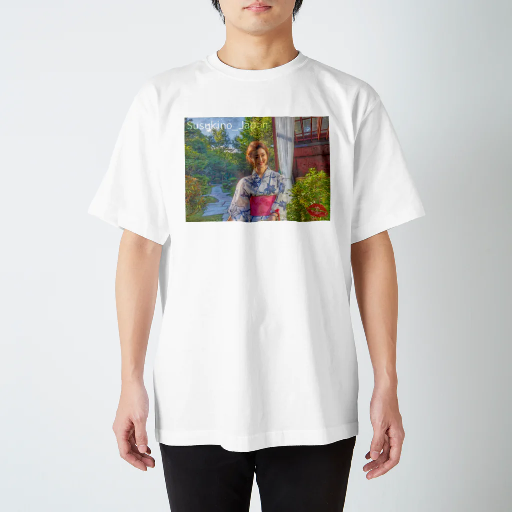 美女TJapan_SusukinoTshirtの@minako_golf 美女T北海道 Regular Fit T-Shirt