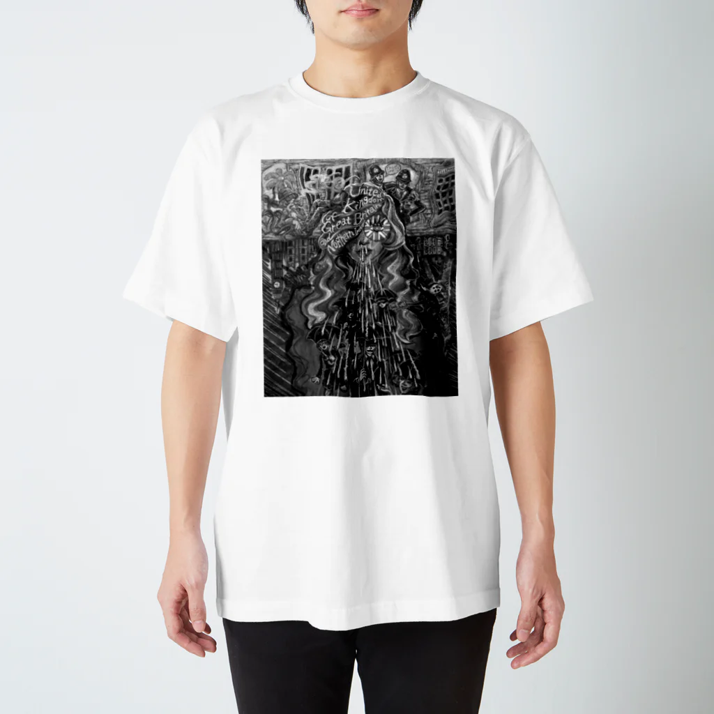 守時はるひのかっこつけUKガール白黒 Regular Fit T-Shirt