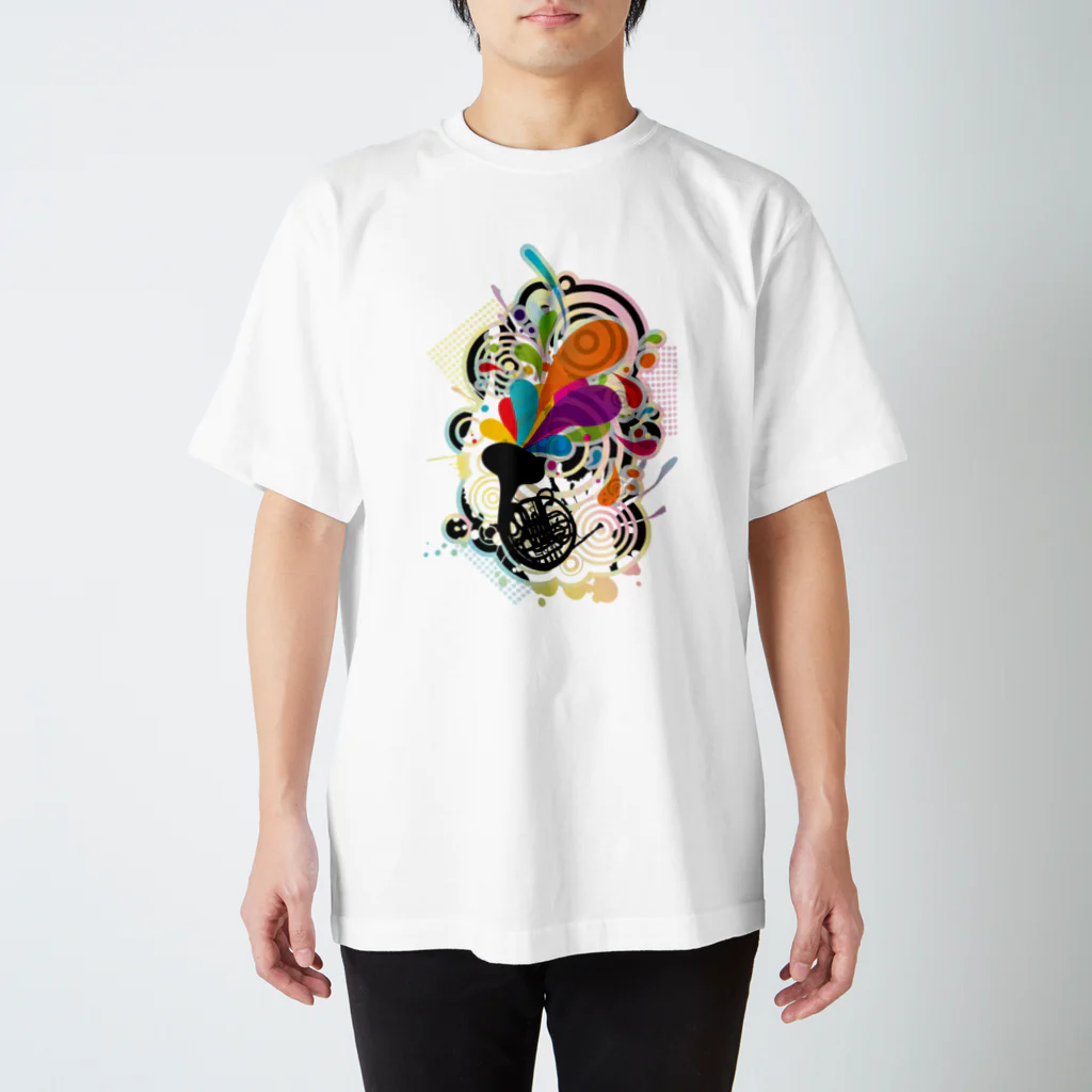 AURA_HYSTERICAのHorn_Music スタンダードTシャツ