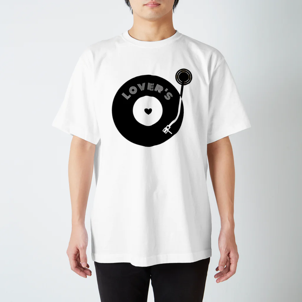 歌謡曲カフェLover'sのlovers レコード スタンダードTシャツ