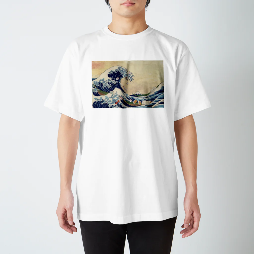 nagaokの海底沖浪裏Tシャツ 티셔츠