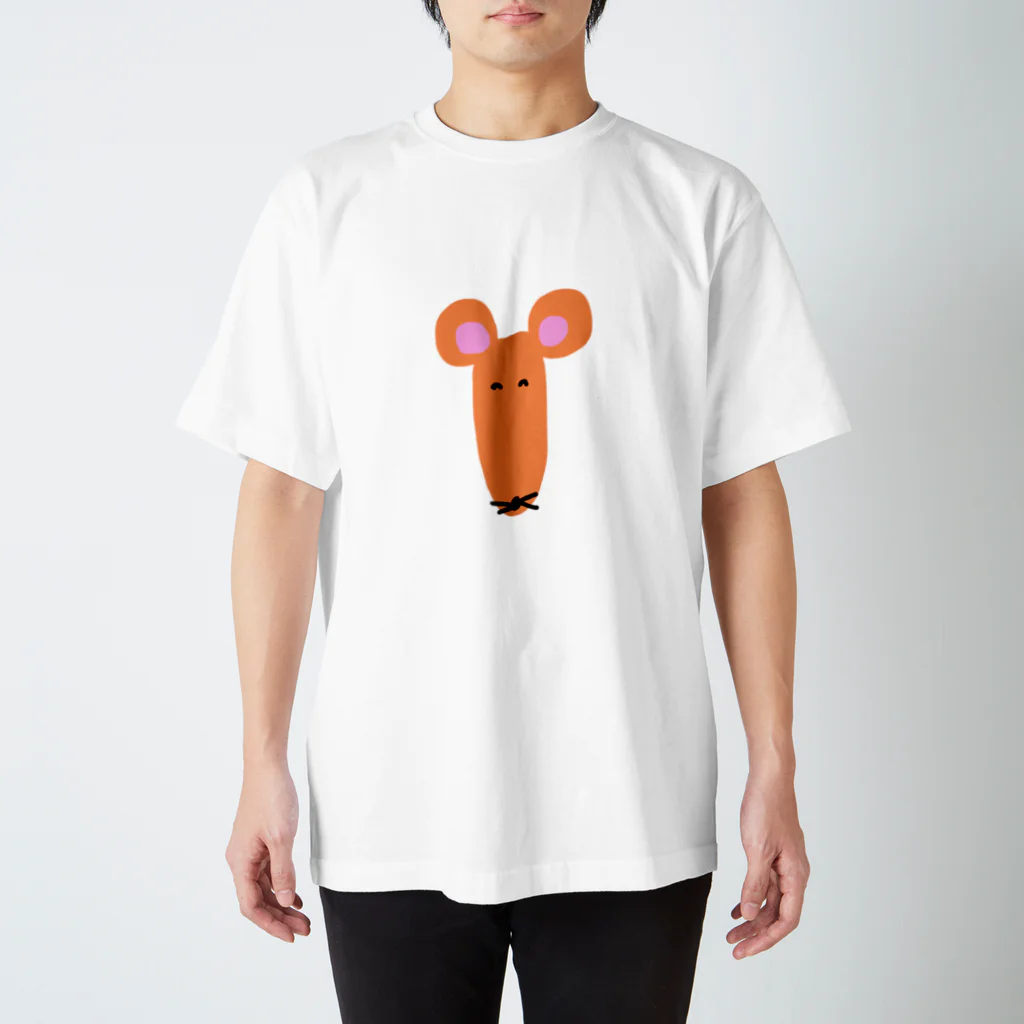 tori_doriのかおながネズミ オレンジ Regular Fit T-Shirt