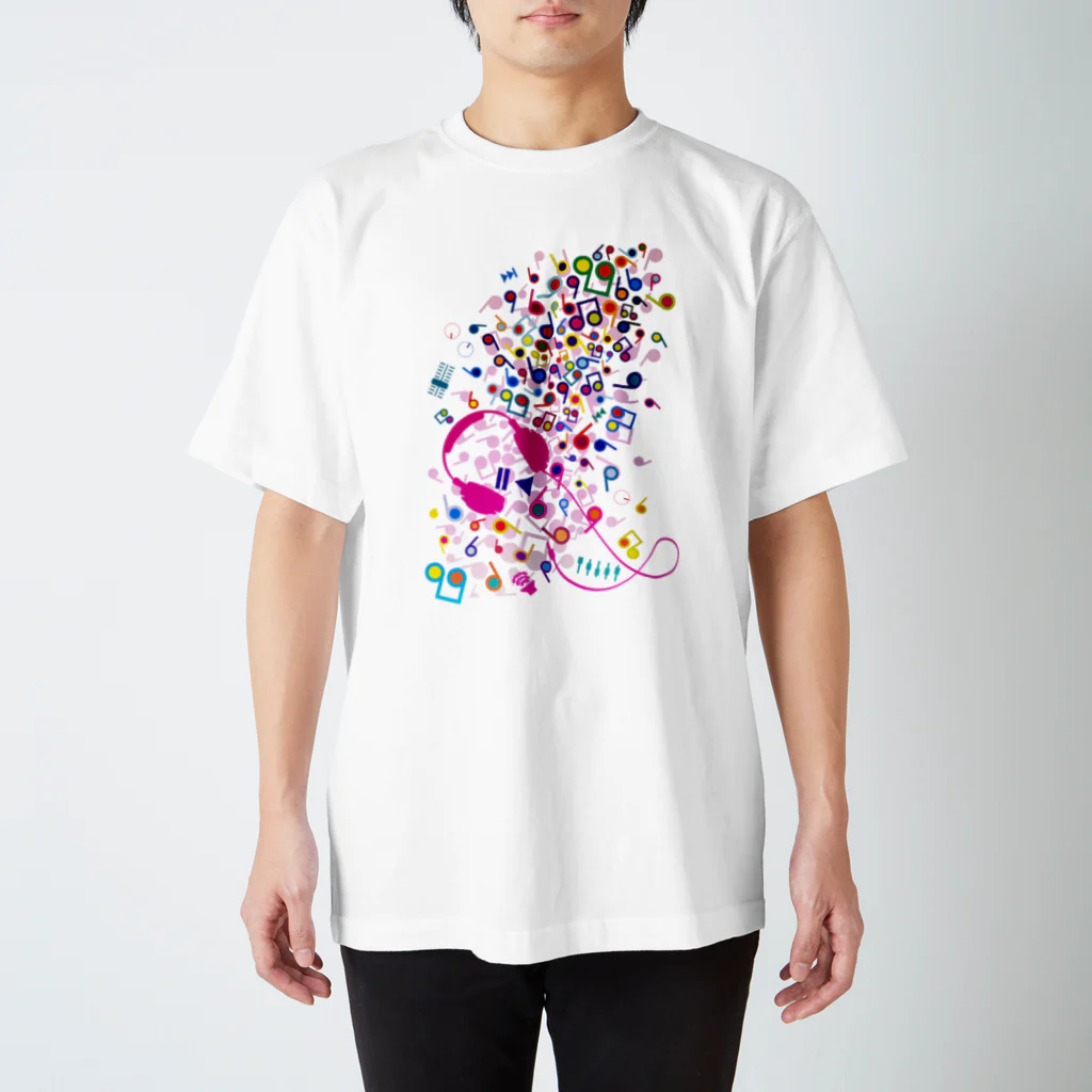 AURA_HYSTERICAのEZ_Listening スタンダードTシャツ