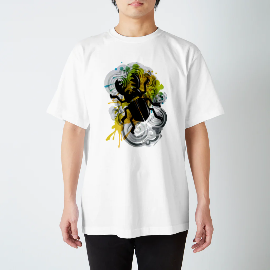 AURA_HYSTERICAのStag_Beetle スタンダードTシャツ