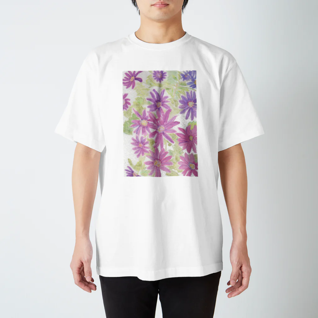 出虹の紫花火 Regular Fit T-Shirt