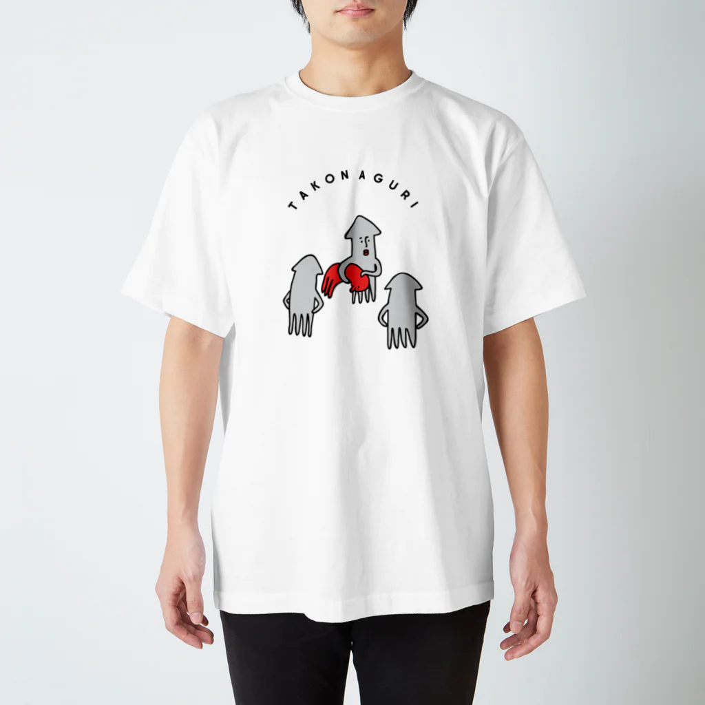 PokuStarのイカのタコ殴り スタンダードTシャツ