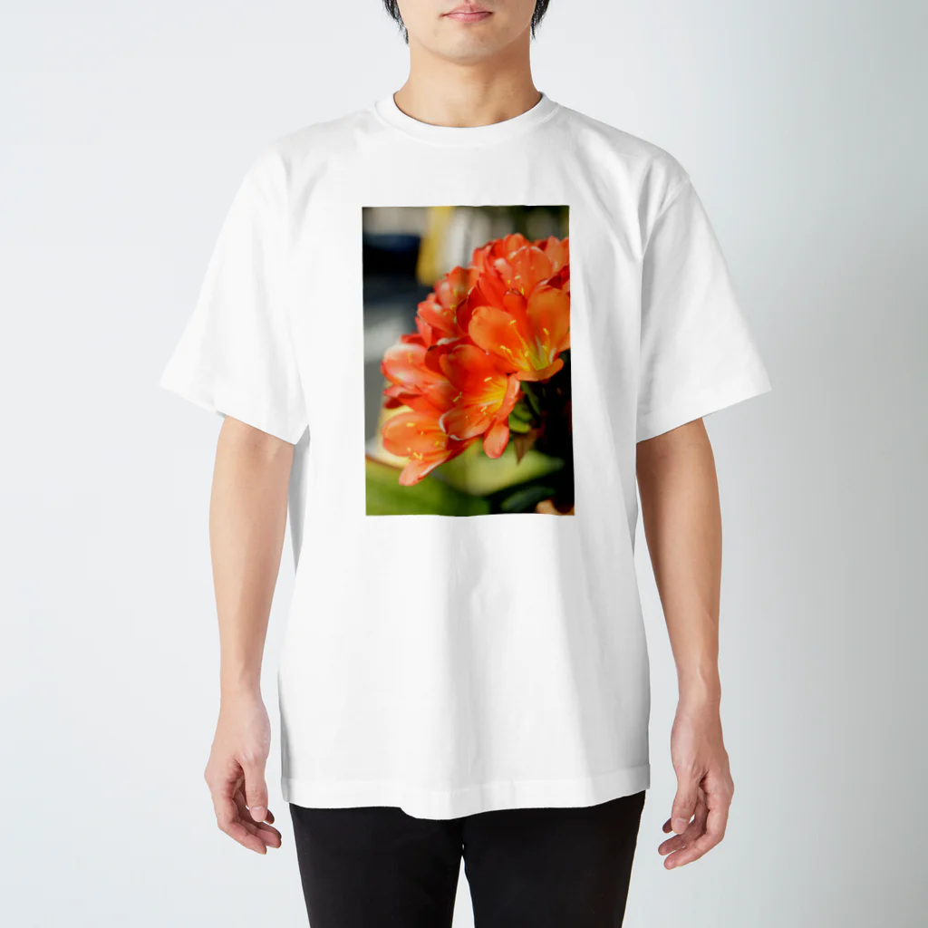 かぴばらのFLOWERS-だいだい- Regular Fit T-Shirt