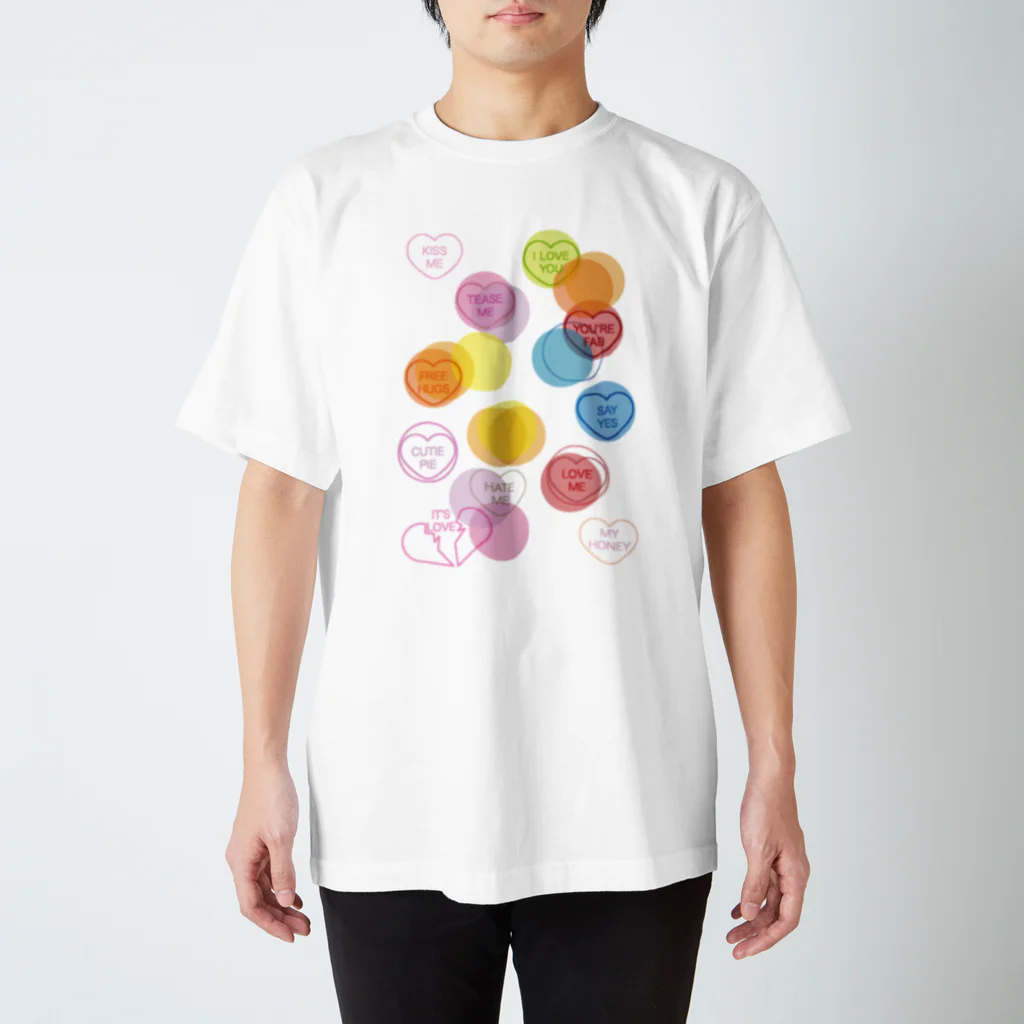 AURA_HYSTERICAのPASTELS_BADGES Regular Fit T-Shirt