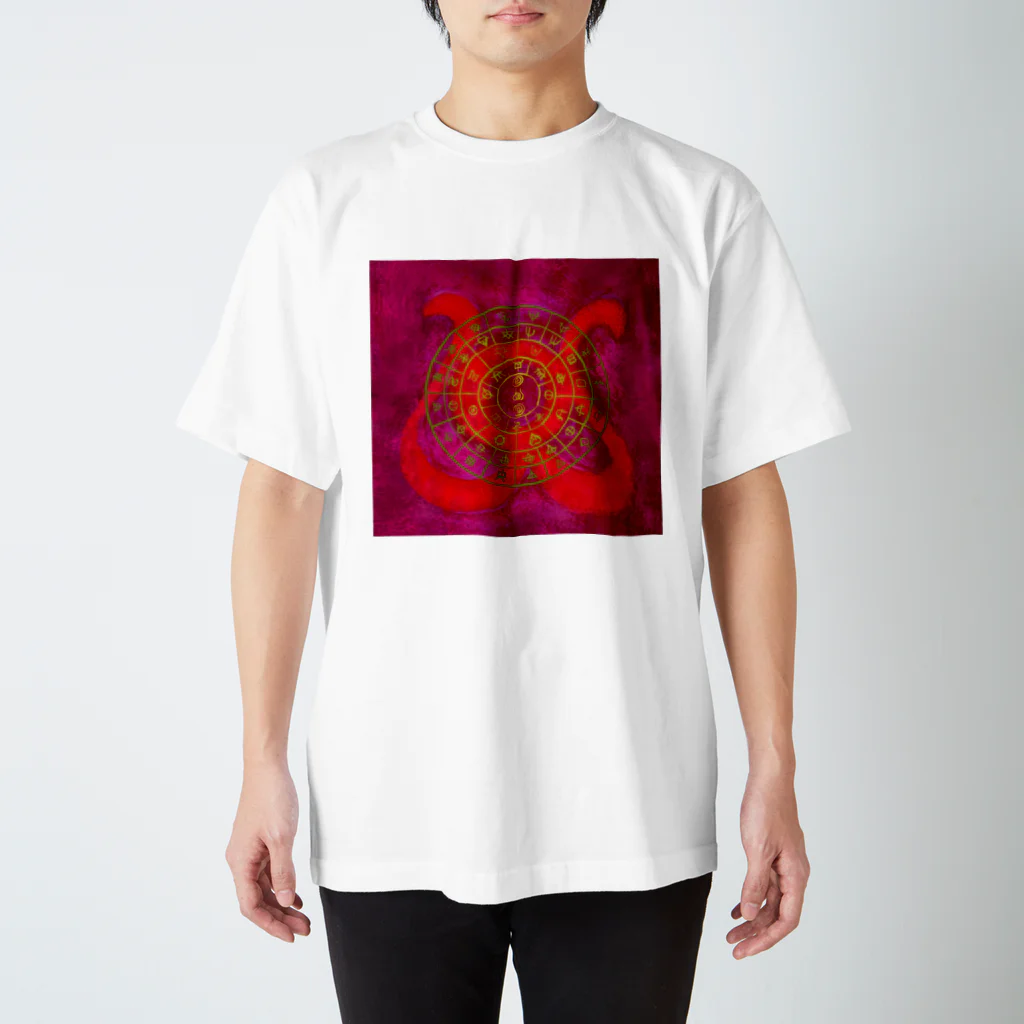 WAMI ARTのフトマニ・ウ(ヲシテ文字) Regular Fit T-Shirt