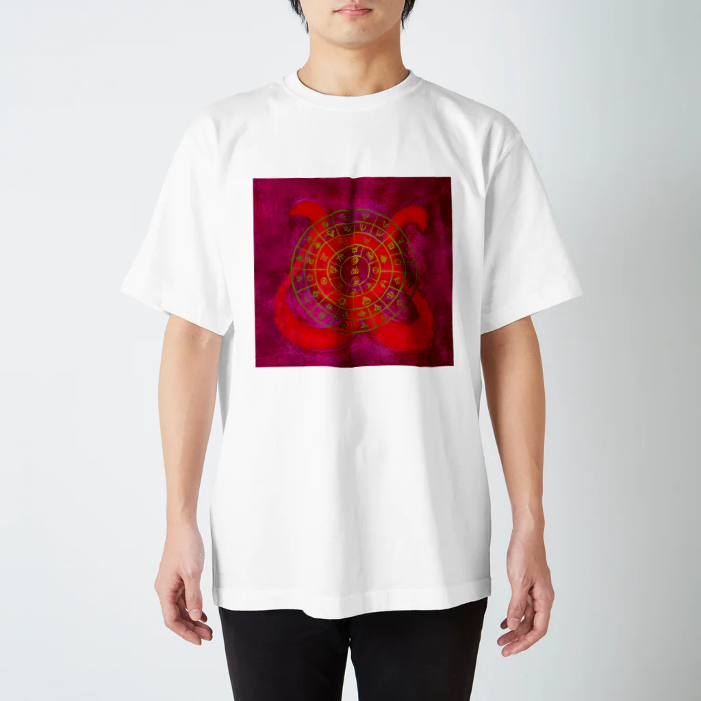 WAMI ARTのフトマニ・ウ(ヲシテ文字) スタンダードTシャツ