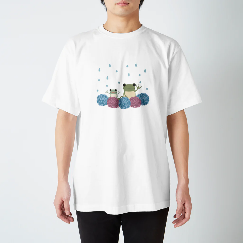 あかえほ & ちびそざいのかえるの親子【あかえほ公式】 スタンダードTシャツ