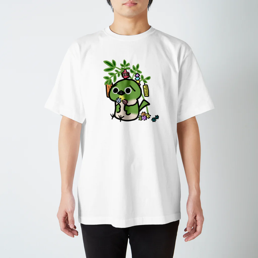 庭にくるコトリからのメジロちゃんの七夕 スタンダードTシャツ