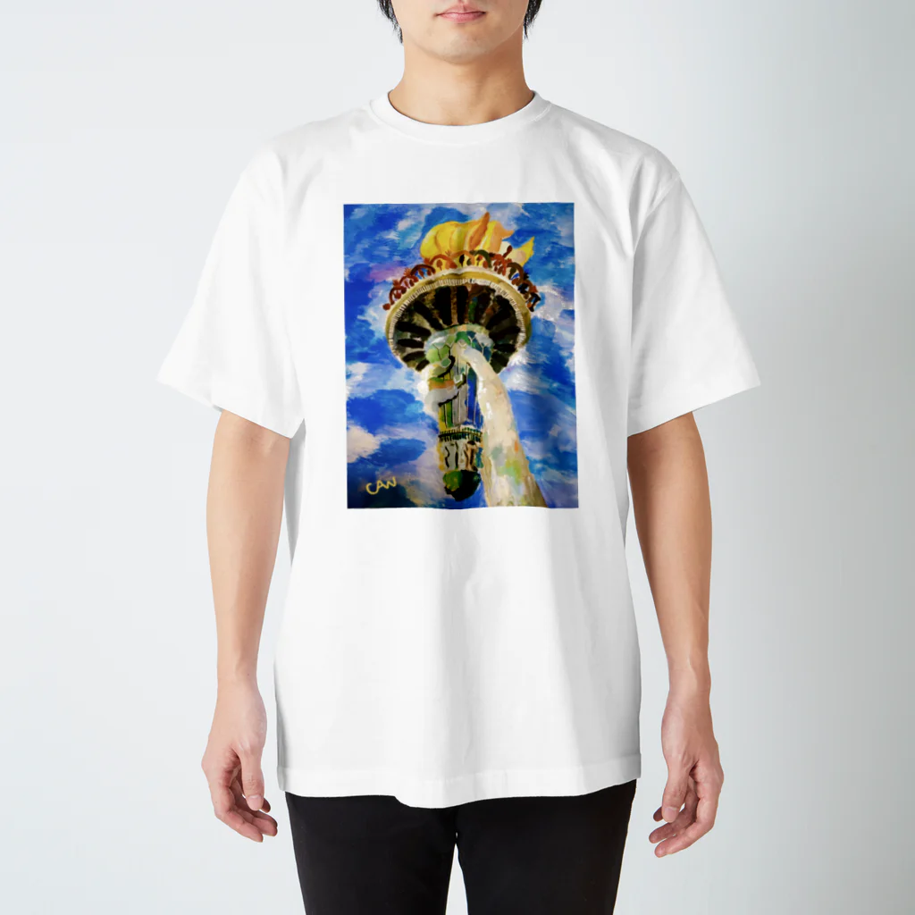 ちょっとマニアックな恐竜アートグッズ博物館のなんかオシャレな絵 スタンダードTシャツ