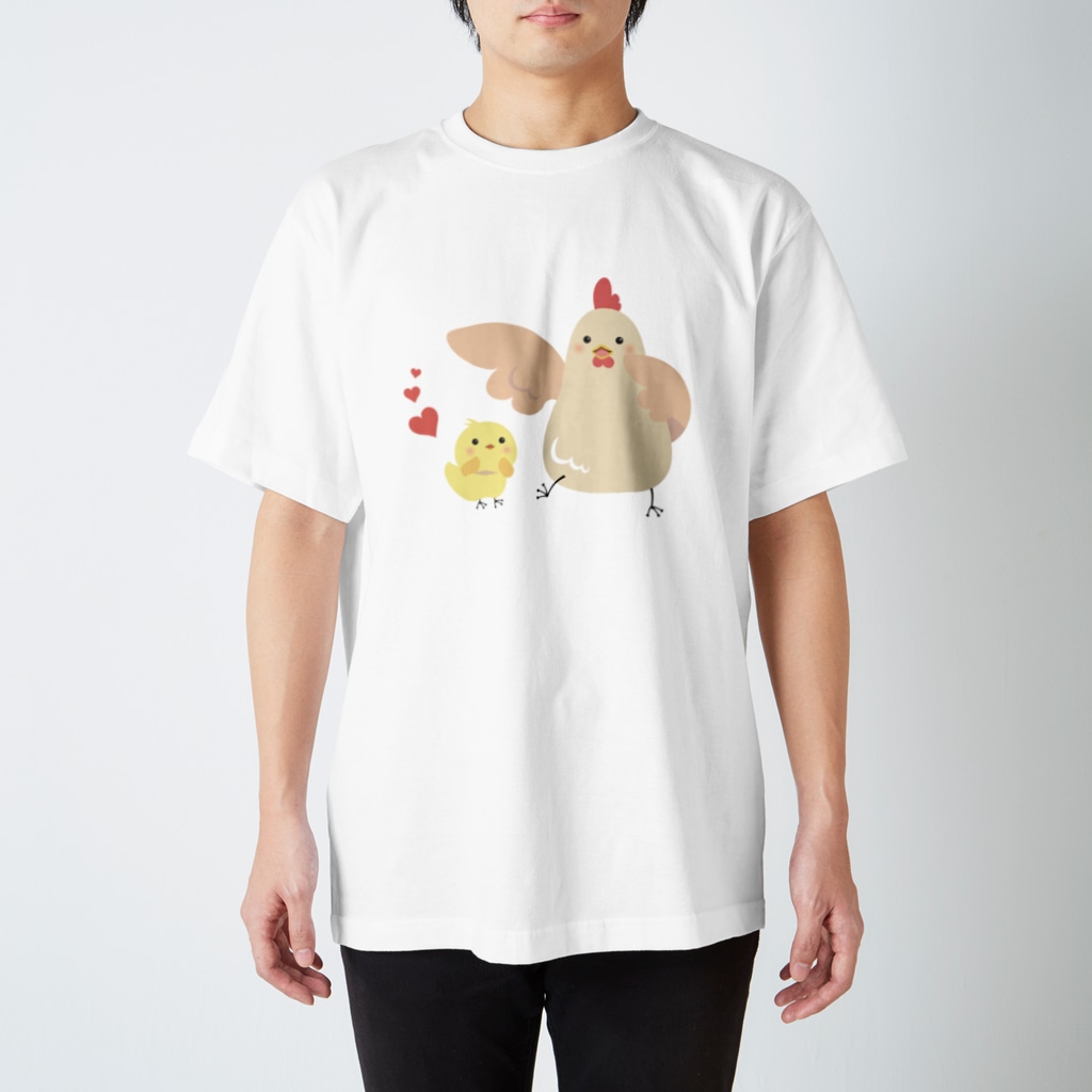 あかえほ & ちびそざいのニワトリさんとヒヨコさん【あかえほ公式】 Regular Fit T-Shirt