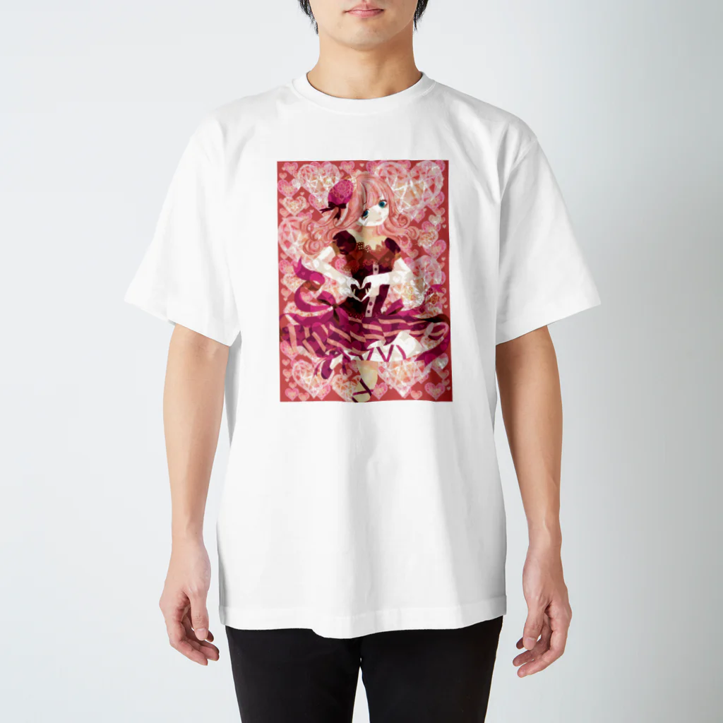 夢々のハートとリボンと少女 Regular Fit T-Shirt