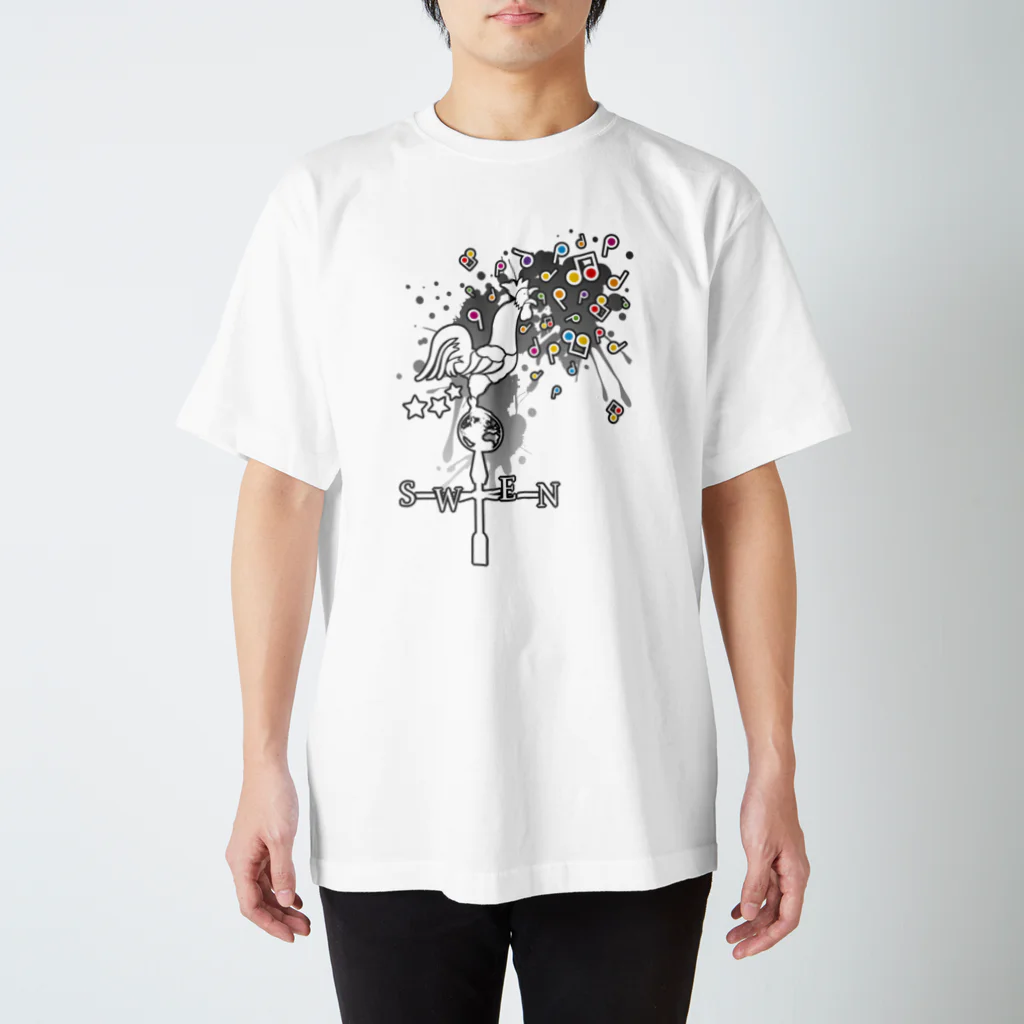 AURA_HYSTERICAのWeather_Vane スタンダードTシャツ