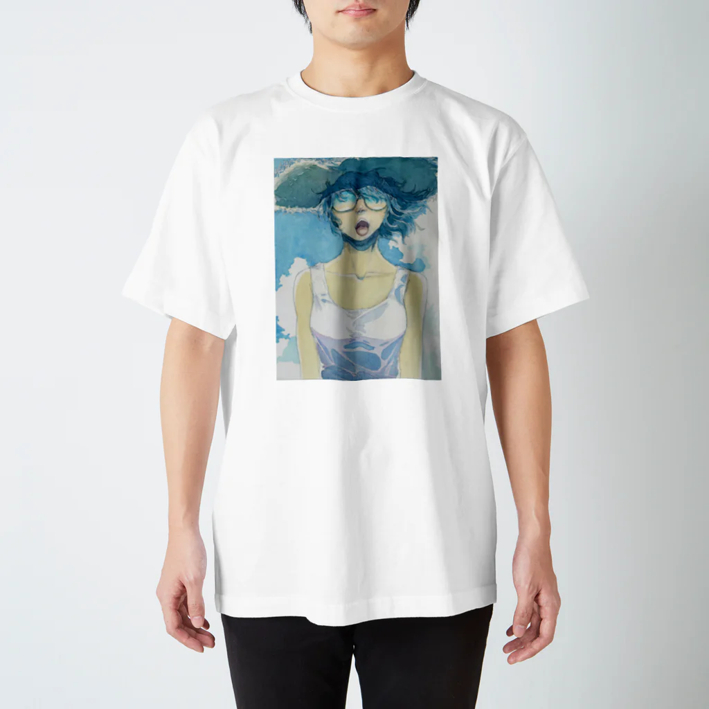 (T)actの麦わら帽子とサングラス（タンクトップ） スタンダードTシャツ