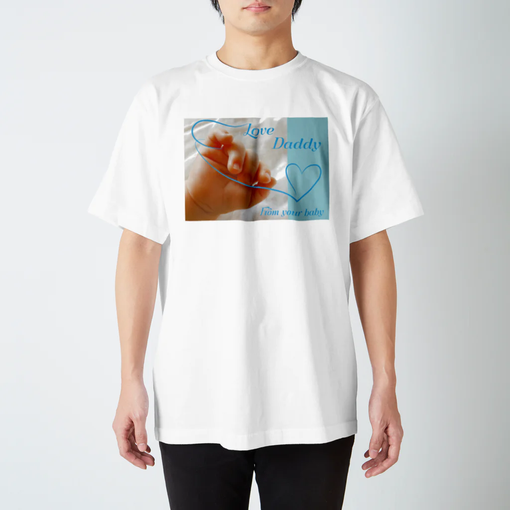 フォーヴァのLove daddy-happy baby hands-ハッピーベイビーハンズ-  スタンダードTシャツ