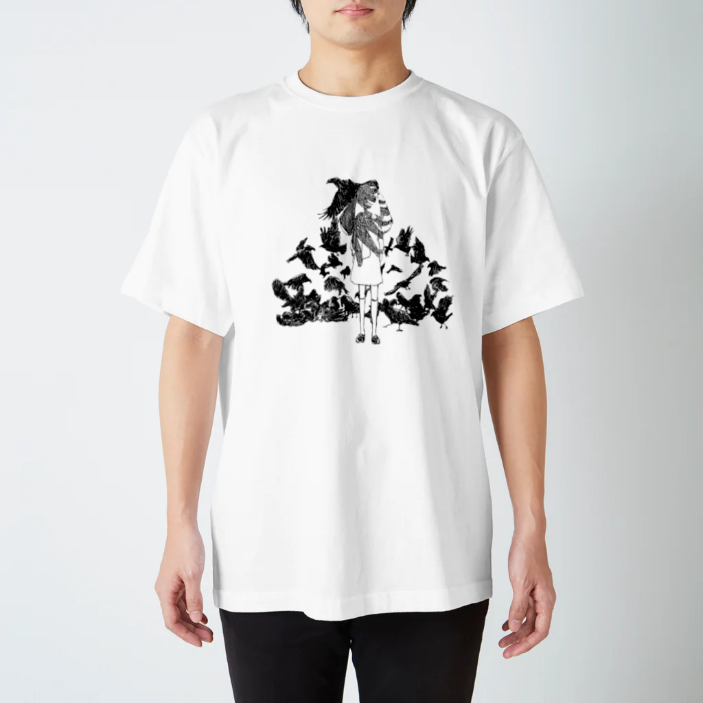 知ってるチャンのカラス時女の子 スタンダードTシャツ