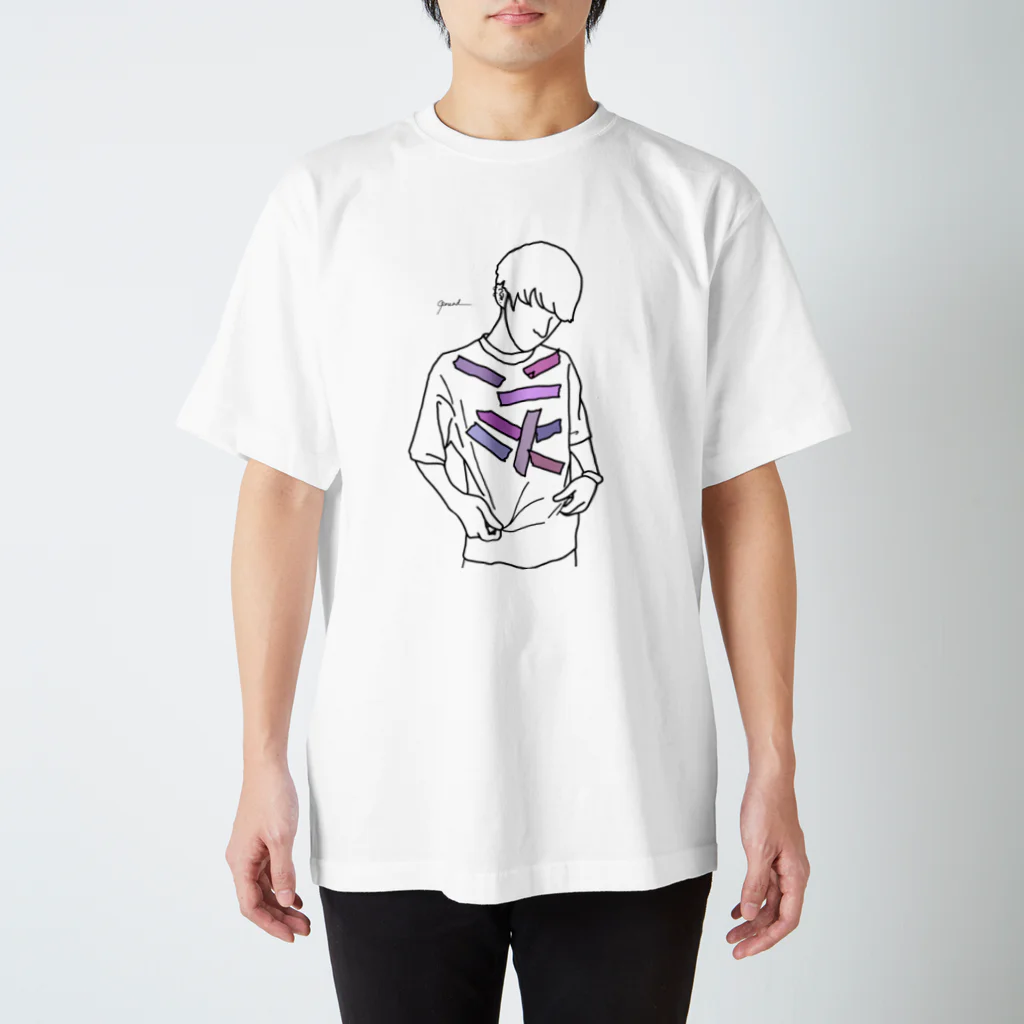 Rereadの【レッテル purple】 スタンダードTシャツ
