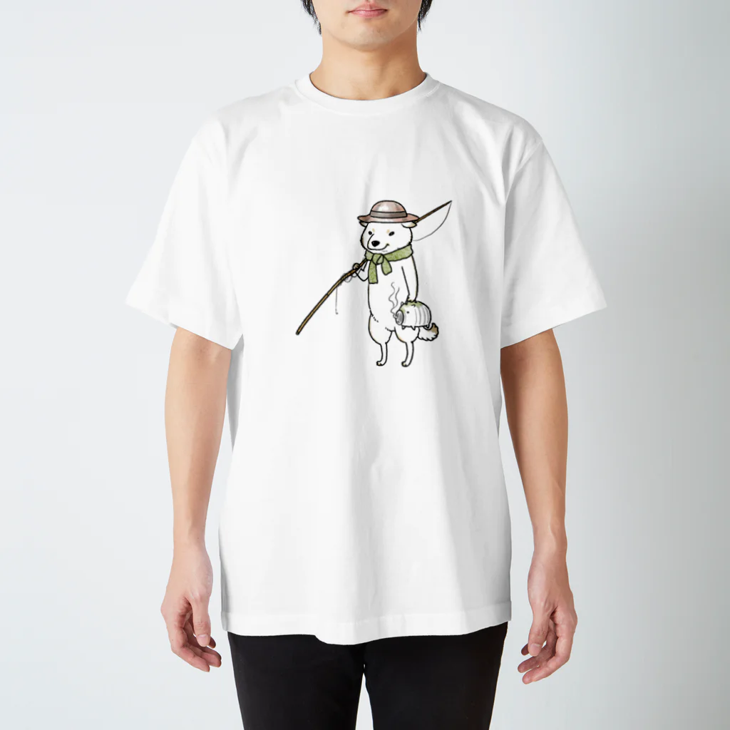 真希ナルセ（マキナル）の釣り柴（白柴） 티셔츠