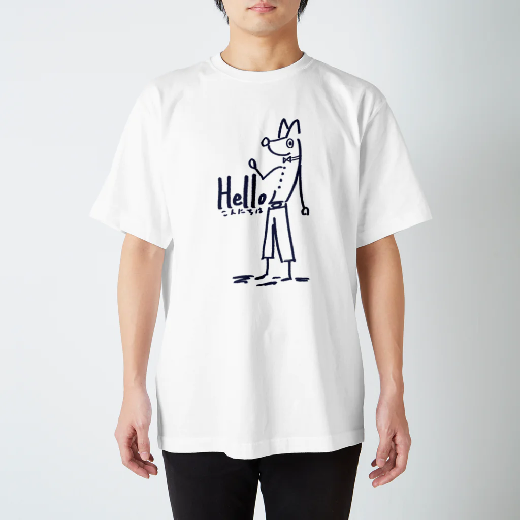 🦊キツネツキ🦊のHello キツネツキ Regular Fit T-Shirt